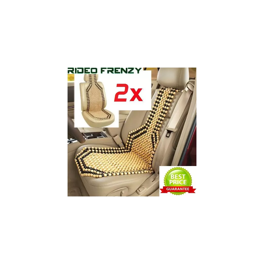 Buy Luxurious Wooden Beige & Black Seat Beads-Set of 2 online at low prices-Rideofrenzy