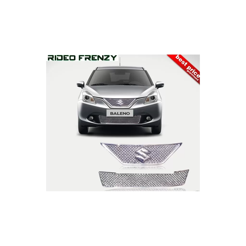 Buy Maruti Baleno Full Chrome Grill | Triple Layered Chrome Plating | Upper+Lower