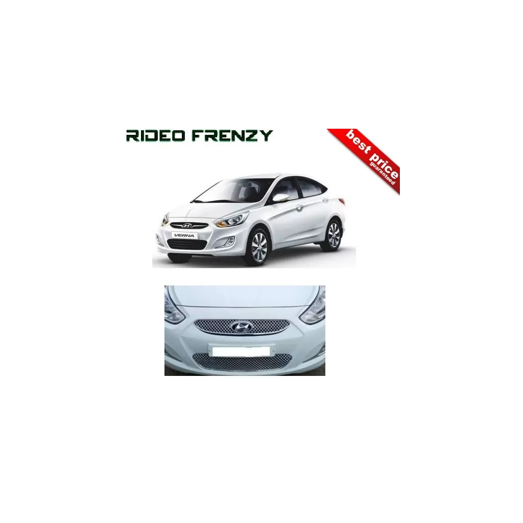 Buy Premium Quality Fluidic Verna Chrome Grill Covers (Upper+lower) | High Quality ABS Plastic Chrome Plating