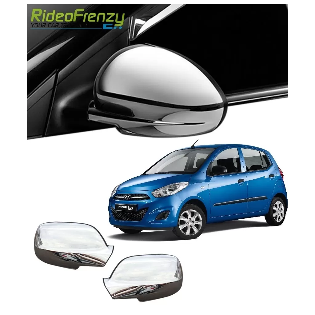 Buy Triple Layered Hyundai i10 Chrome Mirror Covers at low prices-RideoFrenzy