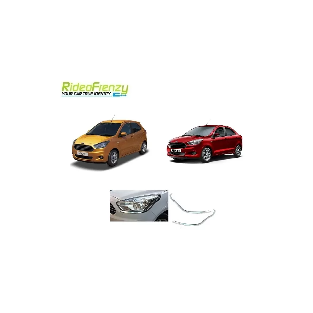 Buy Ford Figo Aspire/New Figo Chrome HeadLight Cover at low prices-RideoFrenzy