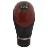 Beige Leatherite Wooden Finished Gear Knob