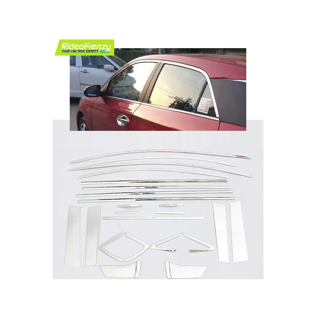 Buy Hyundai Elite i20 chrome window garnish online at loww prices-RideoFrenzy