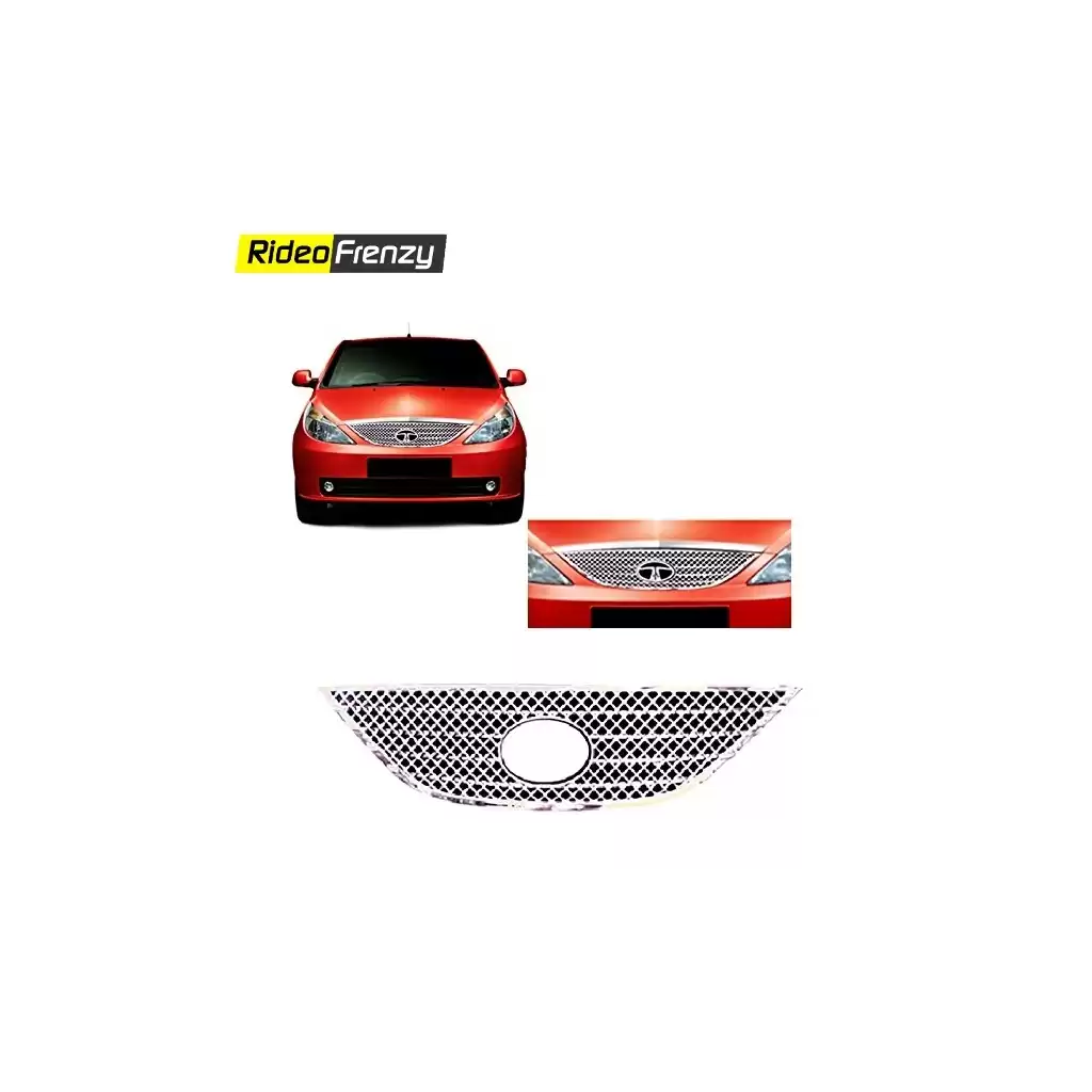 Buy Front Tata Indica Vista Chrome Grill Covers online at low prices-RideoFrenzy