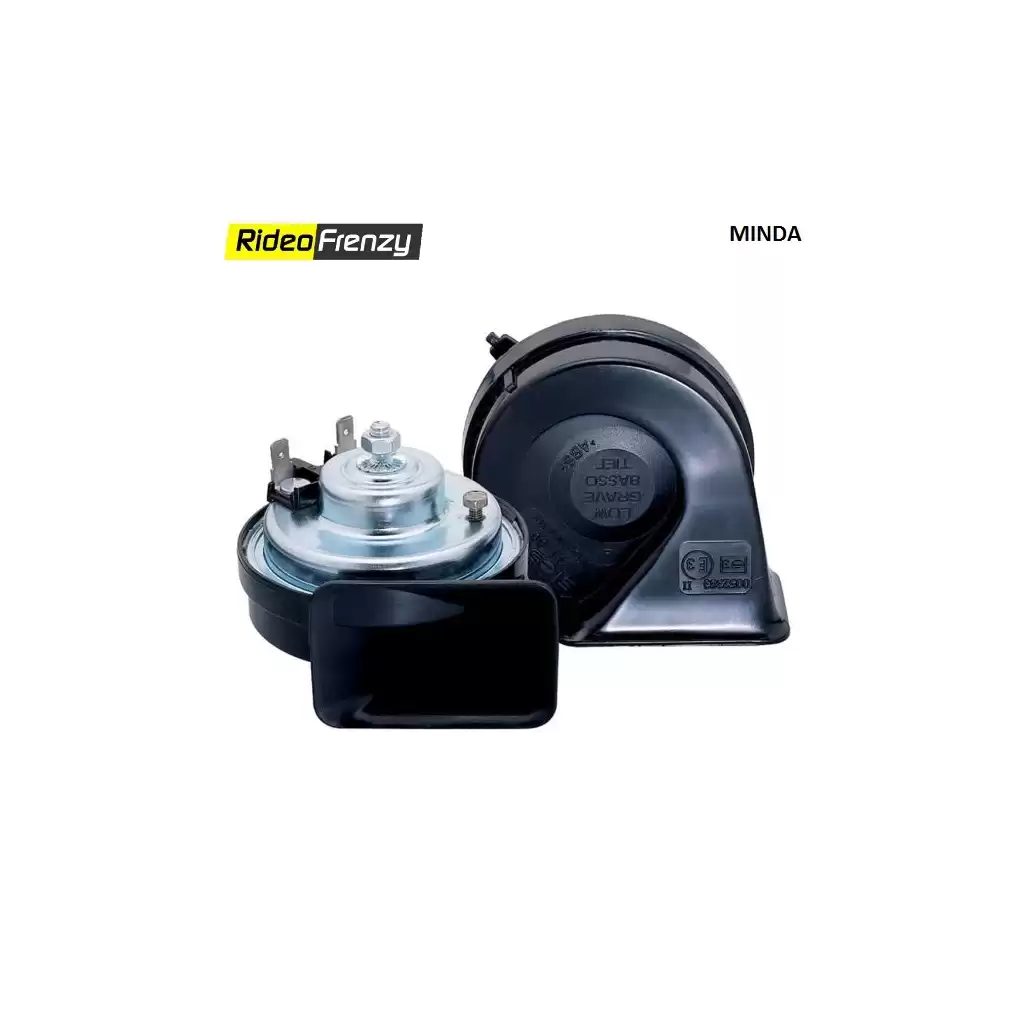 Minda Black Car/Bike Horns Set of 2