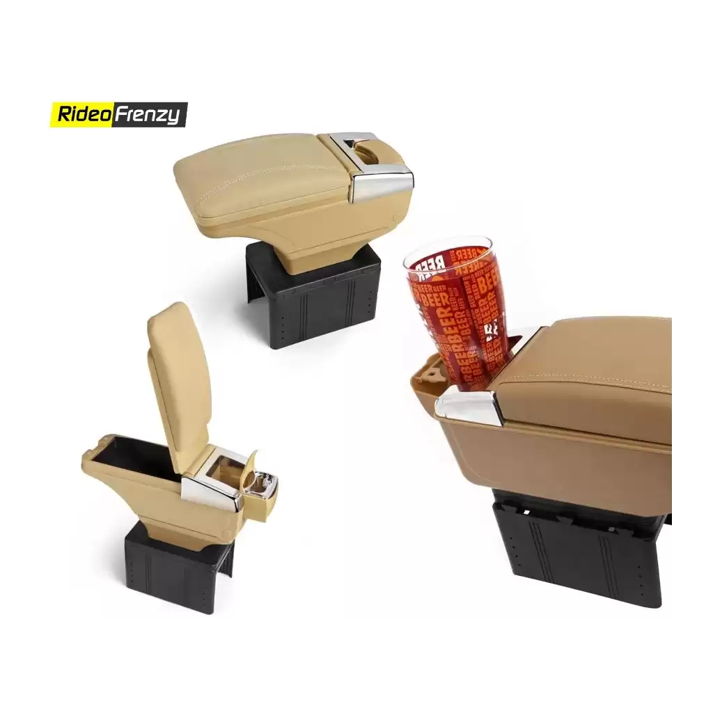 Buy Premium Beige Arm Rest with Drink Holder & Ash Tray online India