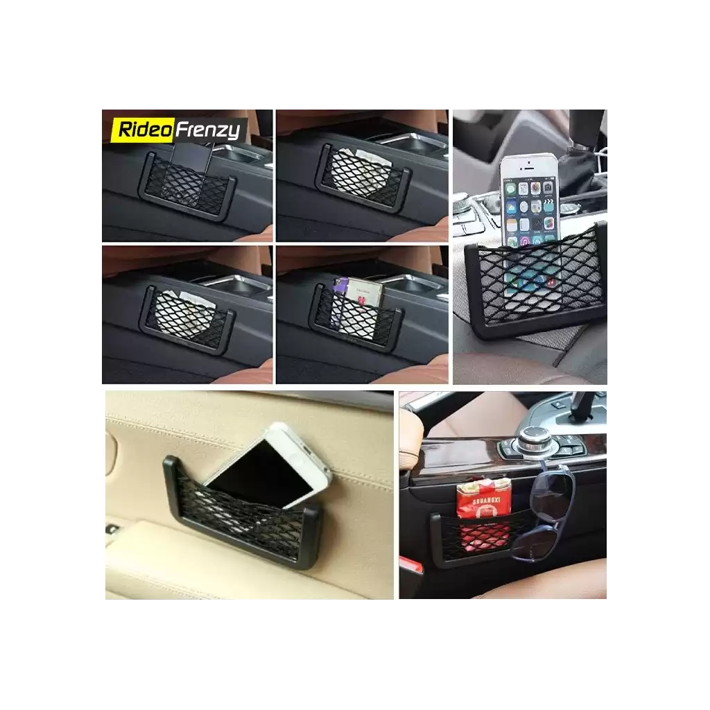 Universal Car Net Holder Phone Holder String Bag 