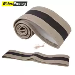 Premium Quality Original Leatherette Steering Cover-Beige & Black