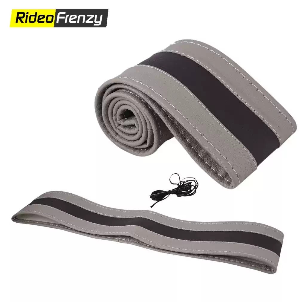 Orinigal Pure Leather Steering Cover-Black & Red