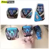 Sporty Anti Slip Car Pedal Kit Set of 3 Blue