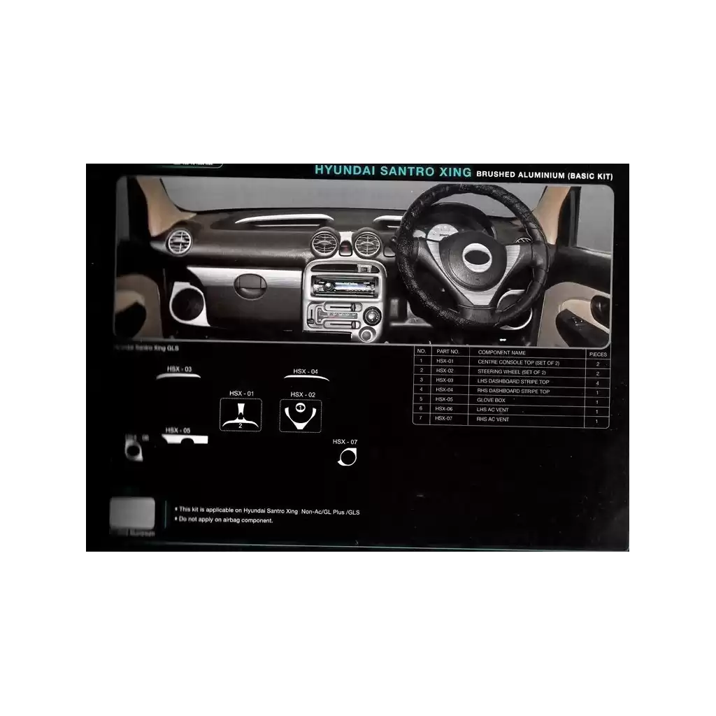 Hyundai Eon Rosewood Wooden Dashboard Trim Kit
