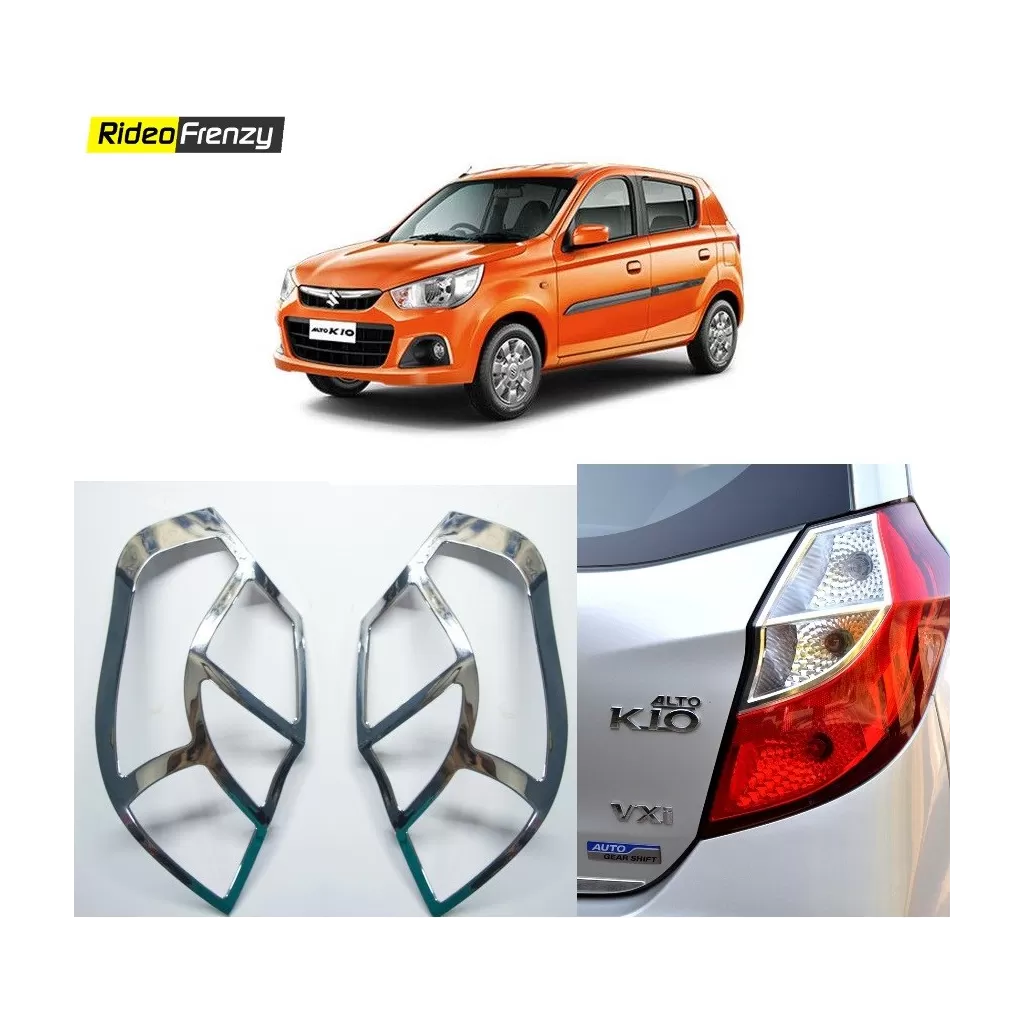 Buy Premium New Alto K10 Chrome Tail Light Covers at low prices-RideoFrenzy
