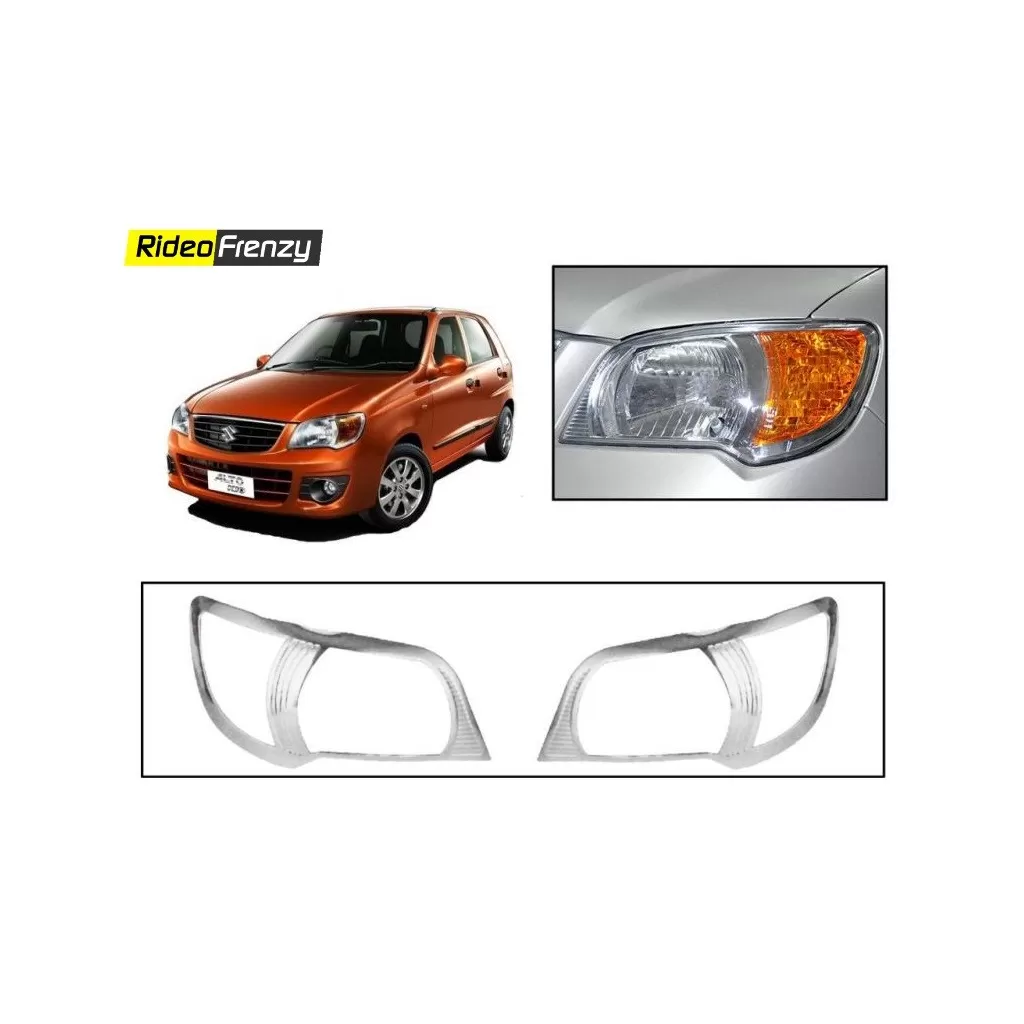 Buy Premium Alto K10 Chrome Head Light Covers at low prices-RideoFrenzy