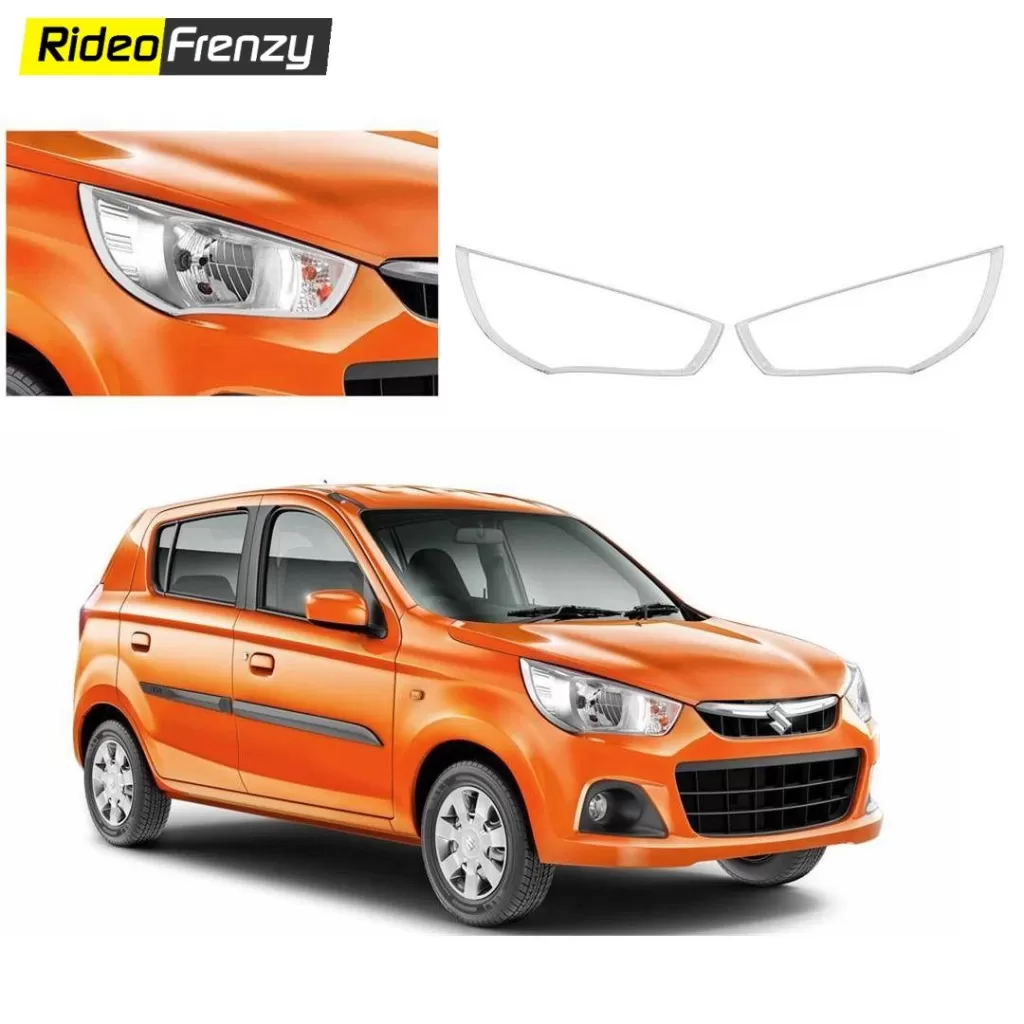 Buy Premium New Maruti Alto K10 Chrome Head Light Covers at low prices-RideoFrenzy