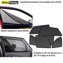 Buy Premium Quality Zipper Magnetic Sun Shades Car Curtain Online India