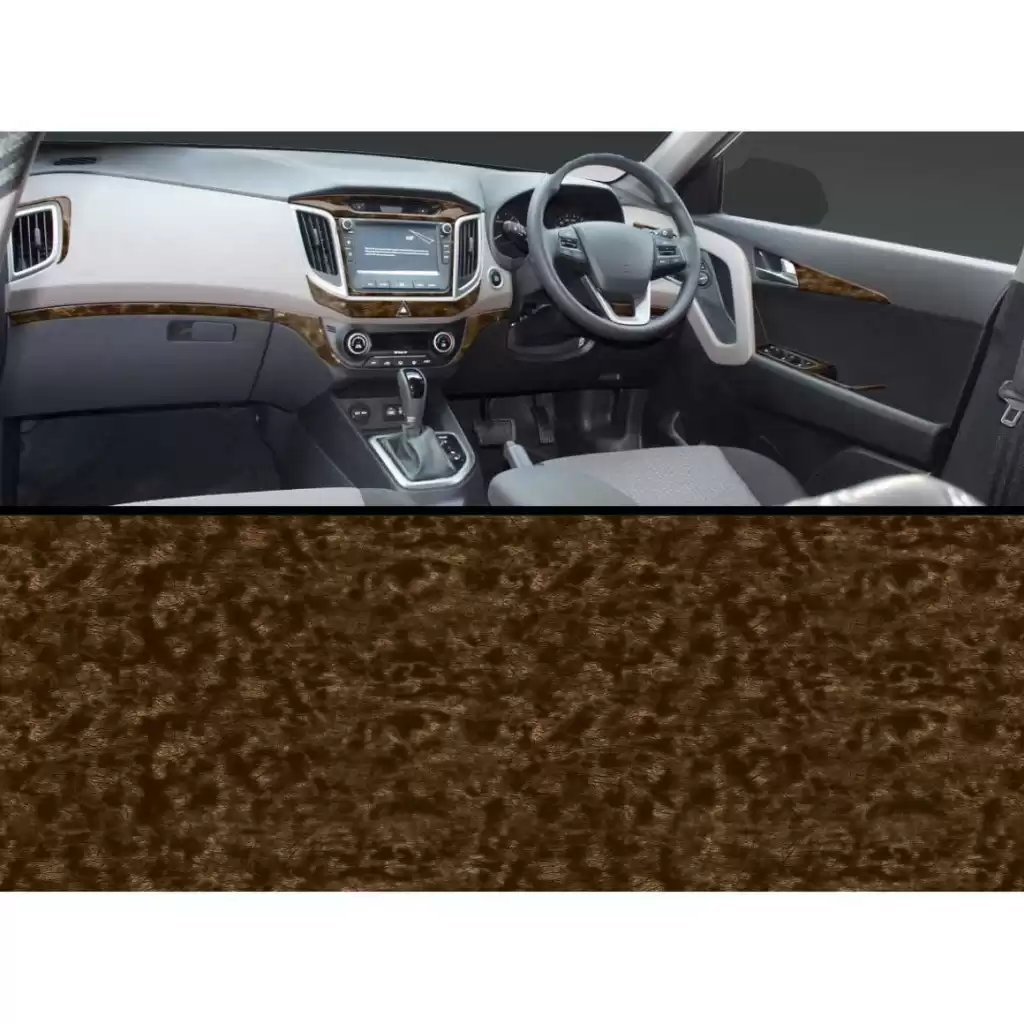 Buy Hyundai Creta Wooden Dashboard Interior Kit | Walnut Burl Design | Scratch resistant Buy Hyundai Creta Wooden Dashboard Interior Kit | Walnut Burl Design | Scratch resistant
