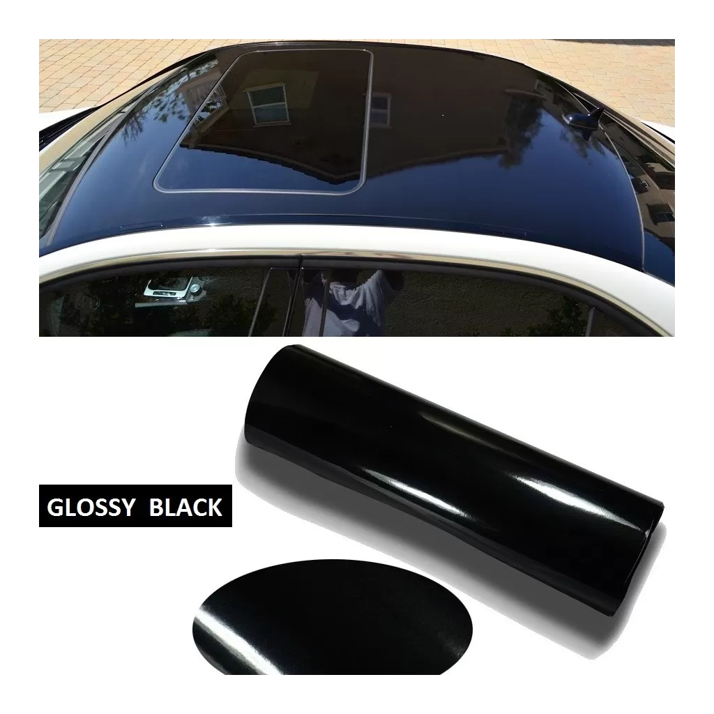 Buy Gloss black vinyl roof wrap Sheet Online India | Bubble Free