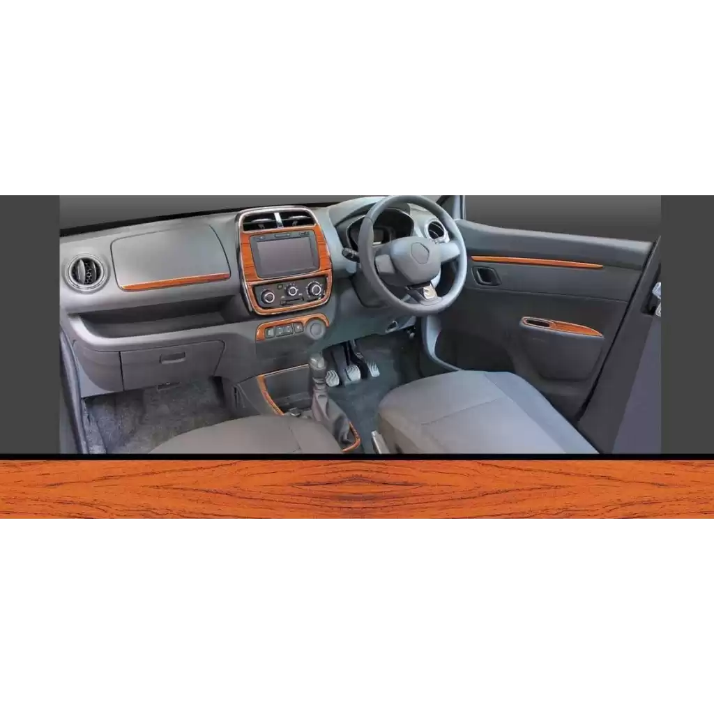 Renault Kwid Dashboard Trims Kit - Rosewood Colour Renault Kwid Dashboard Trims Kit - Rosewood Colour