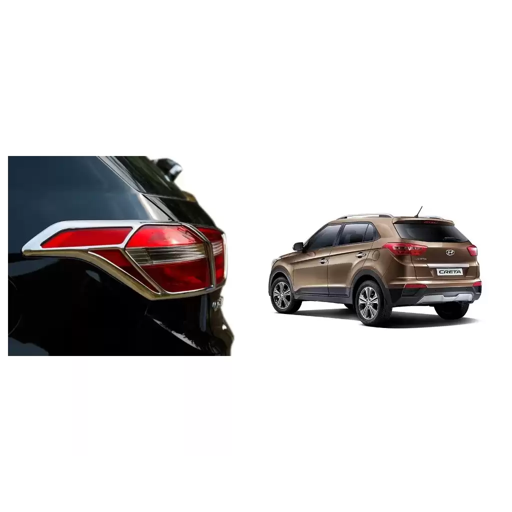 Buy Hyundai Creta Chrome Tail Light Covers online at low prices-RideoFrenzy