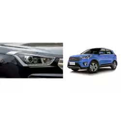 Buy Hyundai Creta Chrome HeadLight covers at low prices-RideoFrenzy