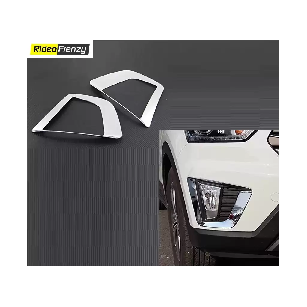 Buy Hyundai Creta Chrome Fog Lamp covers at low prices-RideoFrenzy
