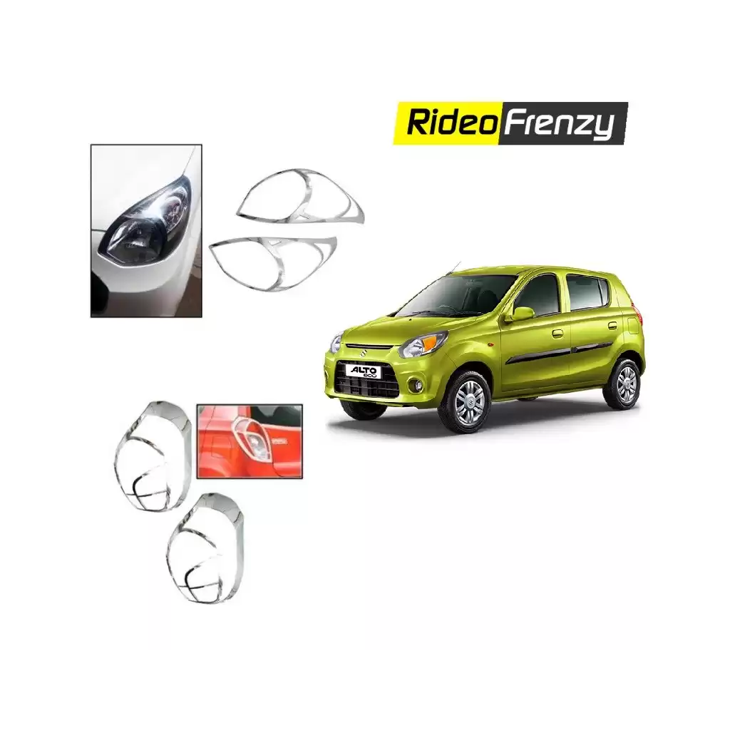 Buy Maruti Alto 800 Chrome HeadLight + Tail light Combo at low prices-RideoFrenzy