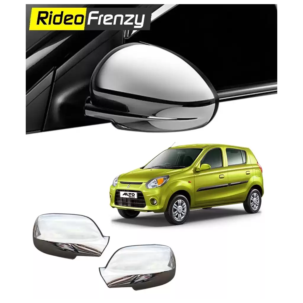 Buy Maruti Alto 800 Chrome Side Mirror Covers at low prices-Rideofrenzy