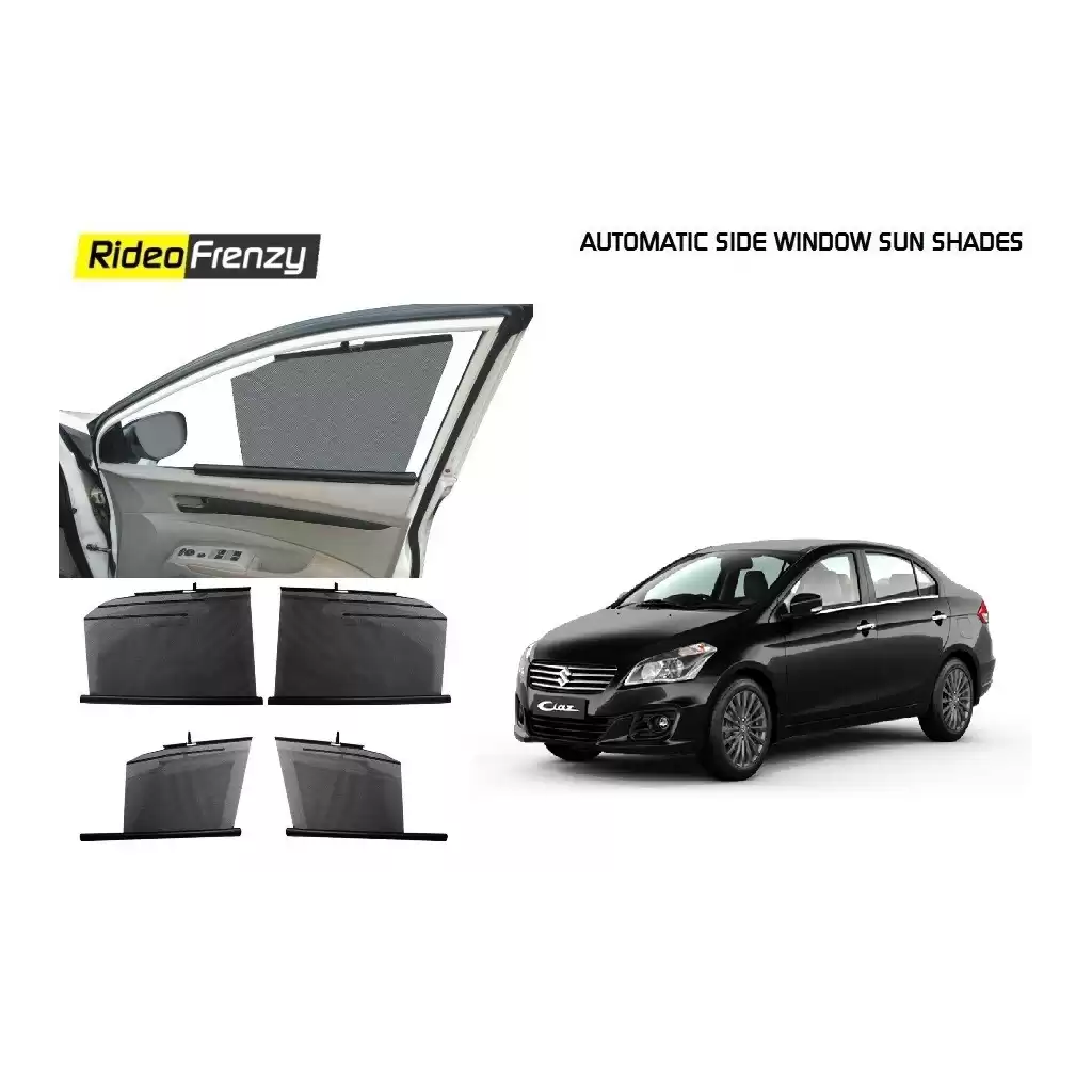 Buy Maruti Ciaz Automatic Side Window Sun Shade at low prices-RideoFrenzy