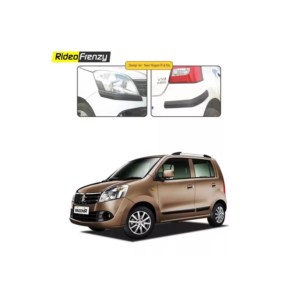 Buy WagonR Original Matt Black Bumper Protectors online at low prices-RideoFrenzy
