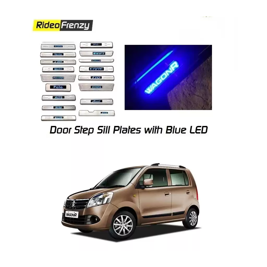 New WagonR Door Sill Plate with blue LED