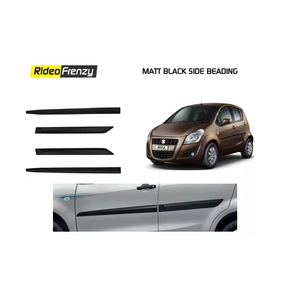 Maruti Ritz Original Matt Black Side Beading