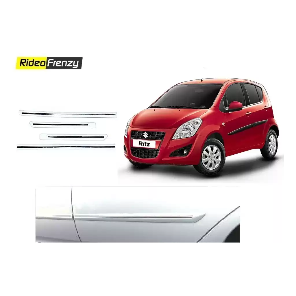 Buy Maruti Ritz White Chrome Side beading at low prices-Rideofrenzy