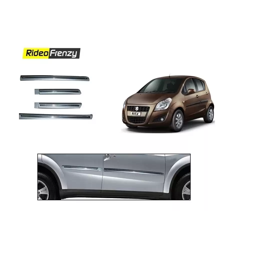 Buy Maruti Ritz Silver Chrome Side beading online at low prices-Rideofrenzy