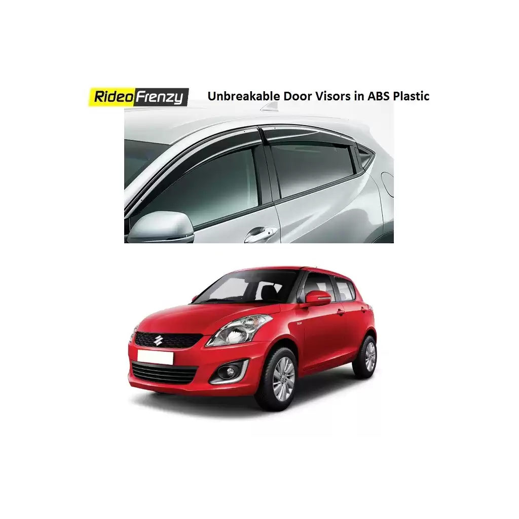 Unbreakable Maruti Swift Door Visors in ABS Plastic