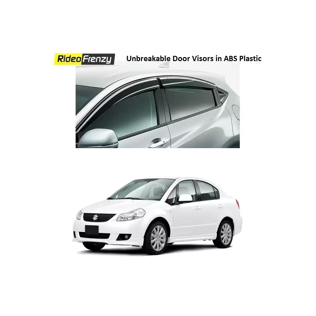 Buy Unbreakable Maruti SX4 Door Visors in ABS Plastic at low prices-RideoFrenzy