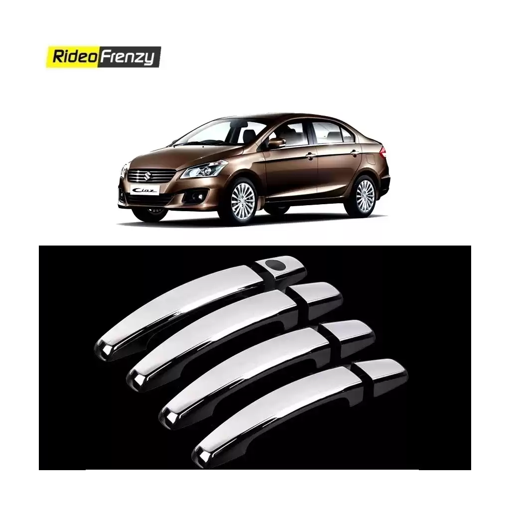 Buy Triple Layer Maruti Ciaz Door Chrome Handle Covers at low prices-RideoFrenzy