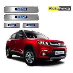 Buy Vitara Brezza Illuminated Scuff Plate Online | Blue LED Logo
