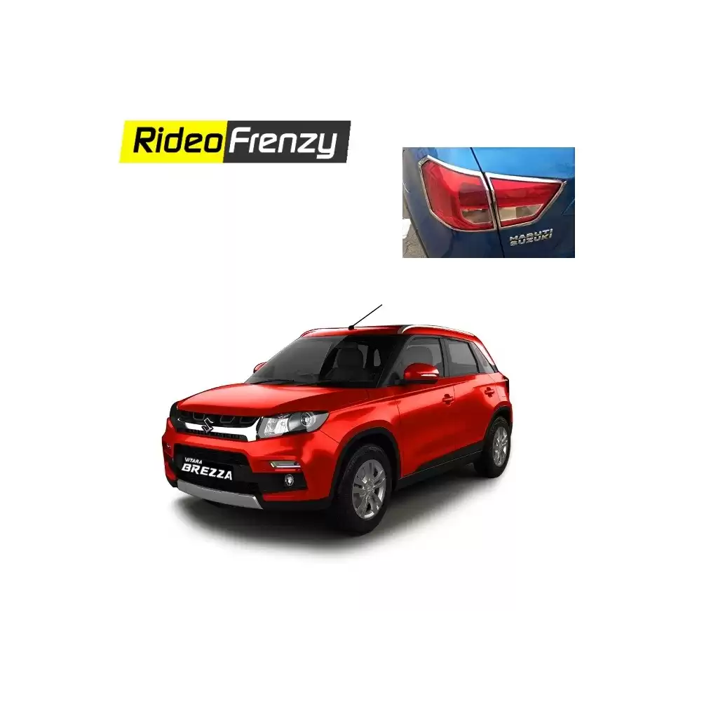 Buy Vitara Brezza Chrome Tail Light Garnish Online | Rustfree