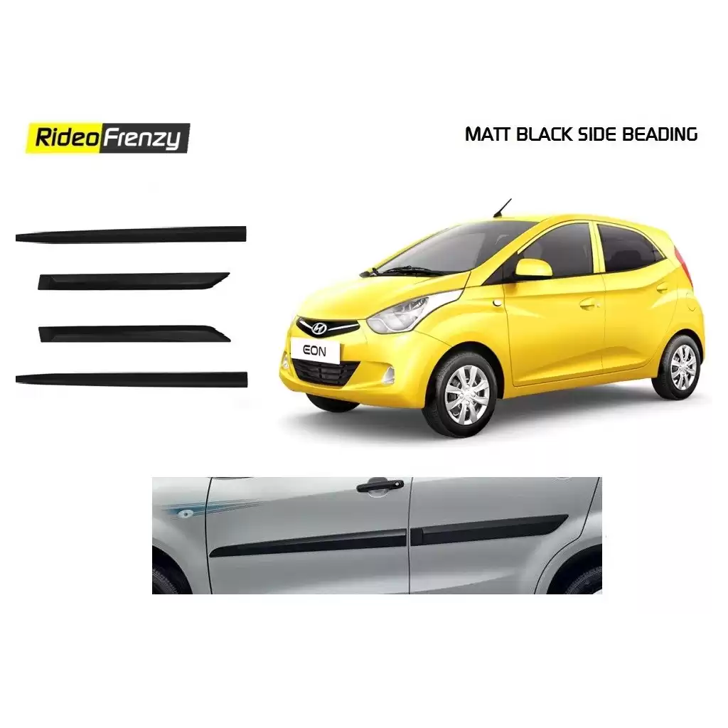 Buy Original Hyundai Eon Matt Black Side Beading online at low prices-RideoFrenzy