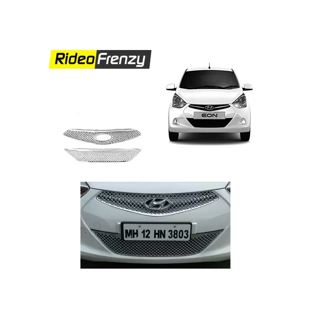 Buy Premium Hyundai Eon Front Chrome Grill(Upper+Lower) at low prices-RideoFrenzy