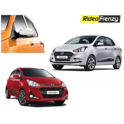 Buy Hyundai Grand i10 & Xcent Chrome Side Mirror Covers-Triple layered chrome at low prices-RideoFrenzy