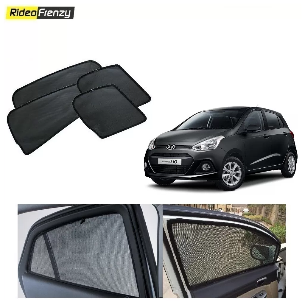 Buy Hyundai Grand i10 Magnetic Car Window Sunshades at low prices-RideoFrenzy
