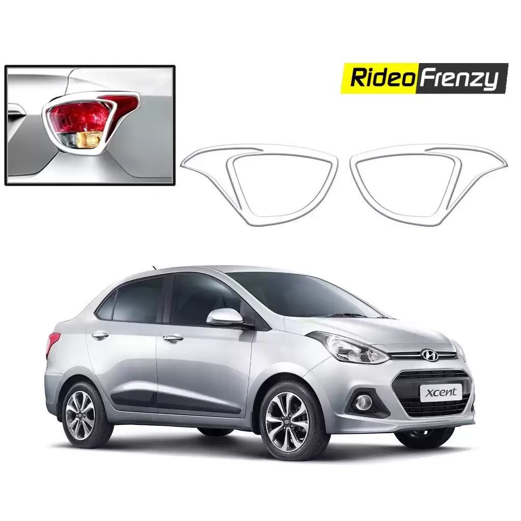 Buy Hyundai Xcent Chrome Tail Light Covers online at low prices-RideoFrenzy Buy Hyundai Xcent Chrome Tail Light Covers online at low prices-RideoFrenzy