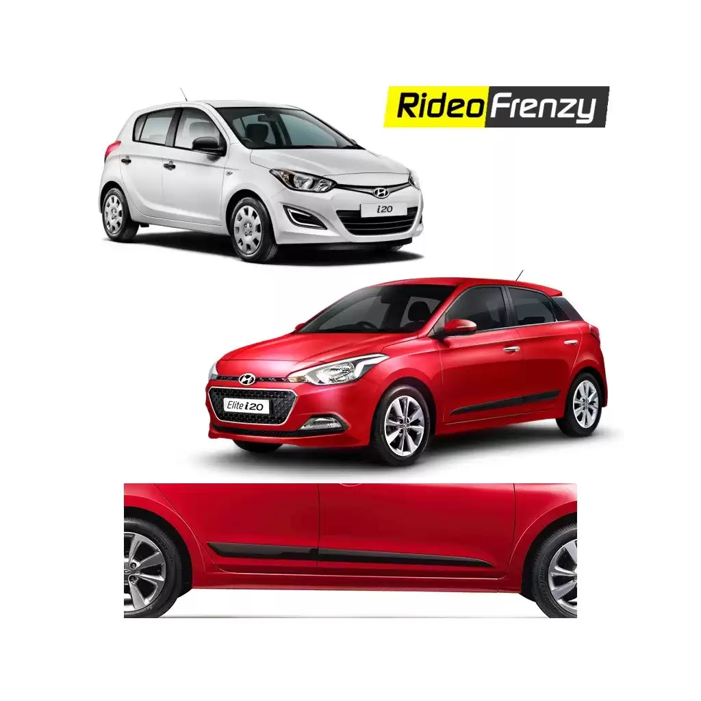 Buy Original Hyundai i20 & Elite i20 Matt Black Side Beading at low prices-RideoFrenzy