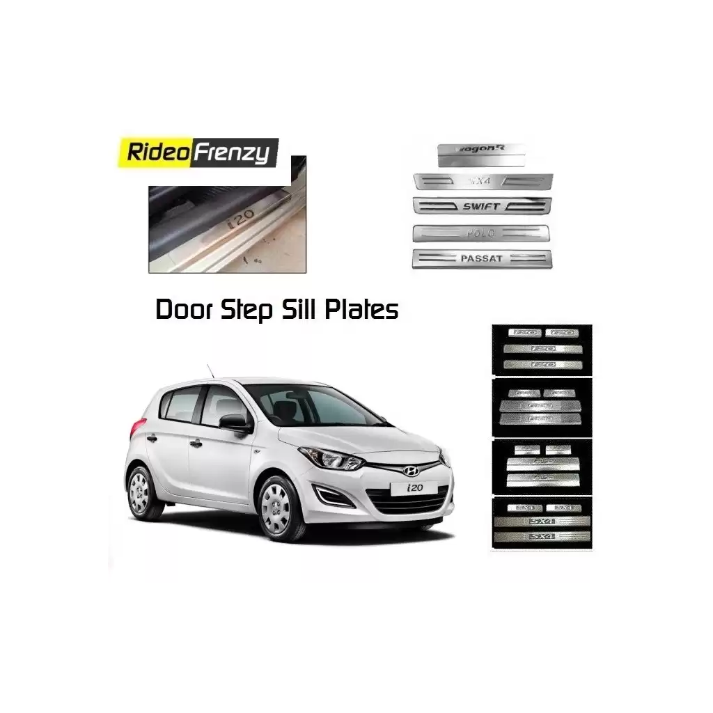 Buy Hyundai i20 Stainless Steel Door Scuff Sill Plates at low prices-RideoFrenzy