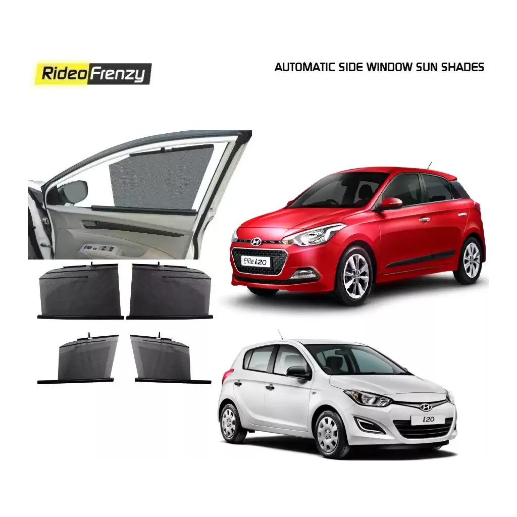 Buy Hyundai i20 & Elite i20 Automatic Side Window Sun Shades at low prices-RideoFrenzy