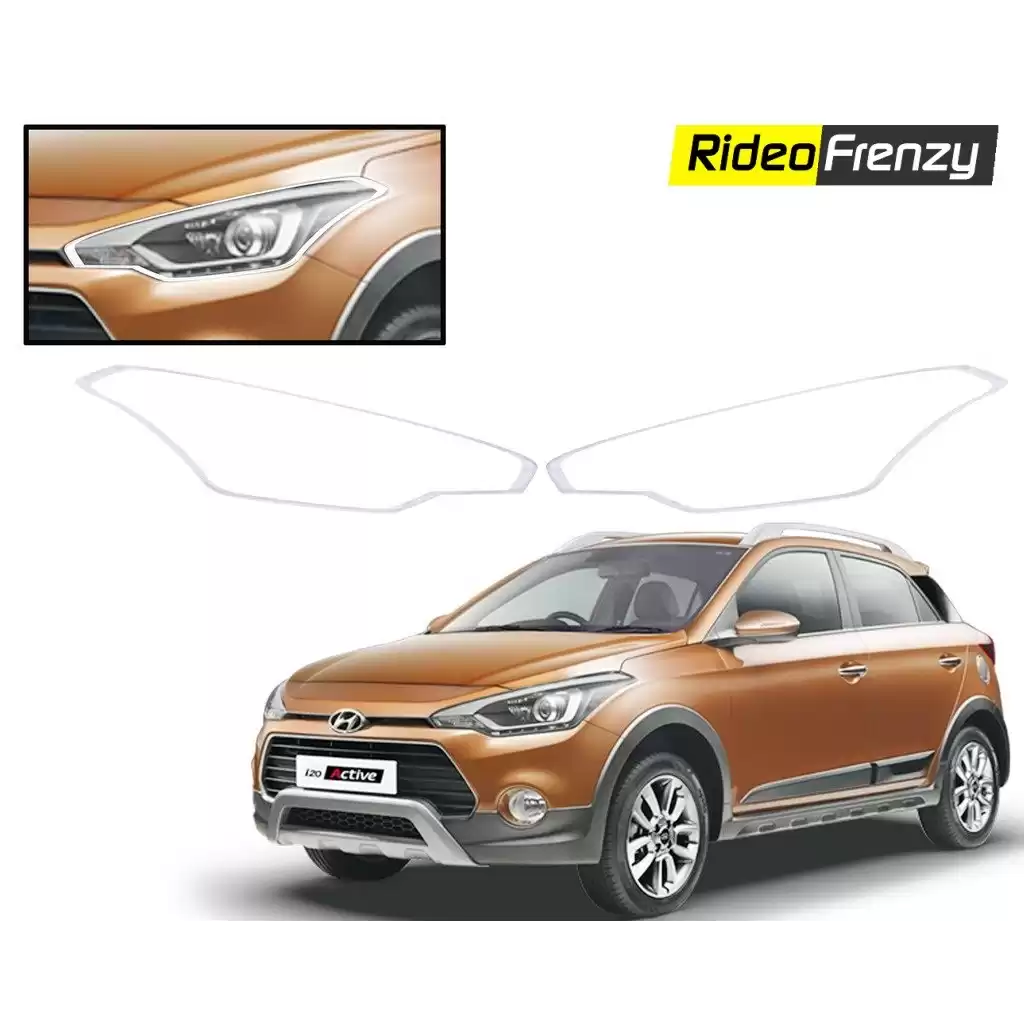 Buy Premium Hyundai Elite i20 / Active Chrome HeadLight Covers at low prices-RideoFrenzy