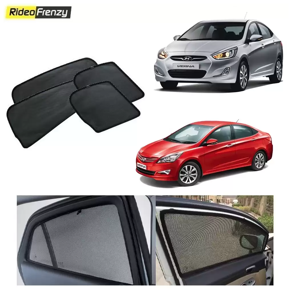 Buy Hyundai Verna Fluidic Magnetic Car Window Sunshades at low prices-RideoFrenzy