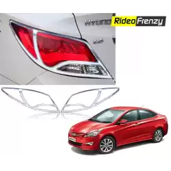 Buy Hyundai Verna Fluidic Chrome Tail Light Covers at low prices-RideoFrenzy