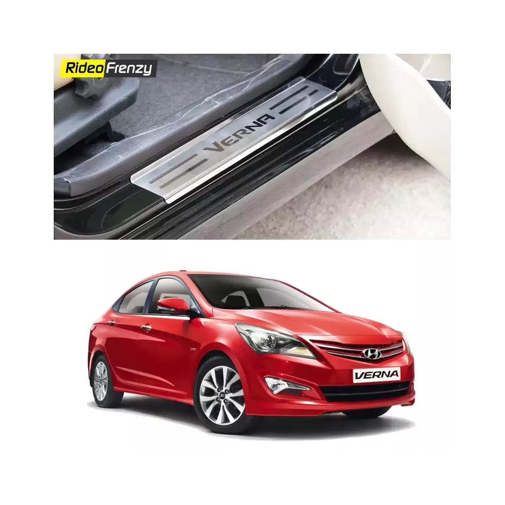 Buy Hyundai Verna Fluidic Stainless Steel Door Scuff Sill Plates at low prices-RideoFrenzy